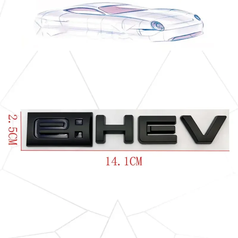 

3D ABS (пластик) eHEV Логотип Автомобильная наклейка с буквами Хвостовой бампер Значок Авто Задний багажник Эмблема Аксессуары BT Crider Sport Hybrid e:HEV
