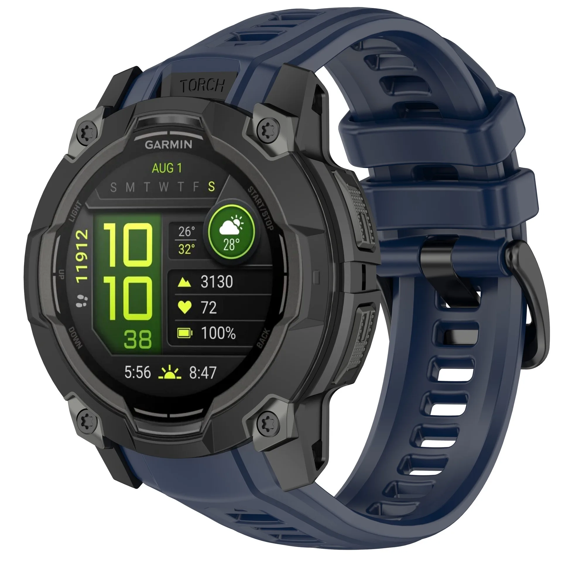 Спортивный силиконовый ремешок для Garmin Instinct 3 AmoledSolar 45 мм 50 мм Сменный браслет для Garmin Solar Оригинальный ремешок для браслета (art.: 3920cd703364d) - 3920cd703364d