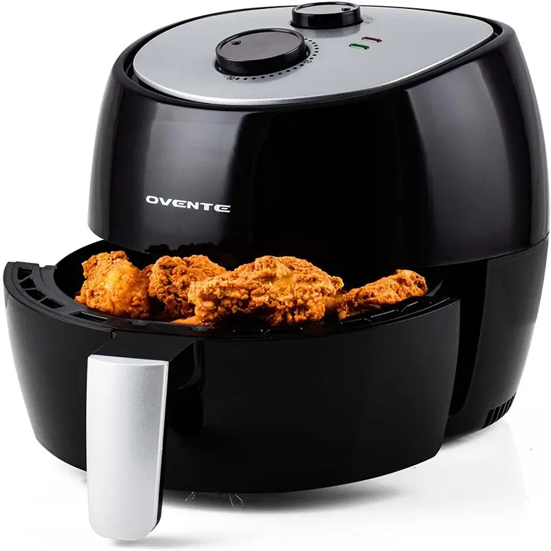 

1300W Air Fryer 3.2QT w/ Adjustable Temperature Knob Indic Lights - Dishwasher Safe Nonstick Removable Basket - Healthy & Oille