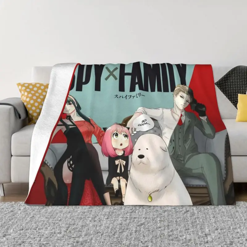 

Anya Bond Cartoon Spy X Family Anime Blanket 3D Print Soft Flannel Fleece Warm Throw Blankets for Car Bed Sofa Quilt
