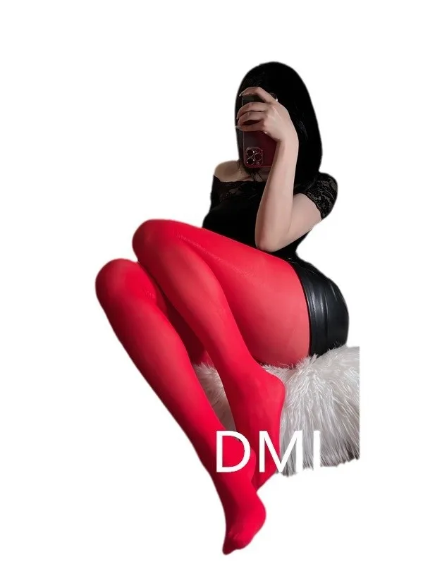 Винно-красные тонкие шелковые носки новинка 2024 пикантные острая девушка красные