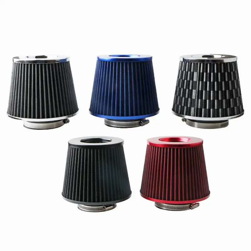 76MM 3 Inch Car Air Filter Sport Power Mesh Cone High Flow Intake FilterIntake Filter Cold Air Induction Kit Universal Car Parts