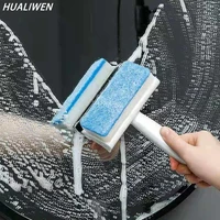multi function glass window wiper soap cleaner squeegee mirror bathroom wall cleaning brush removable sponge brush head