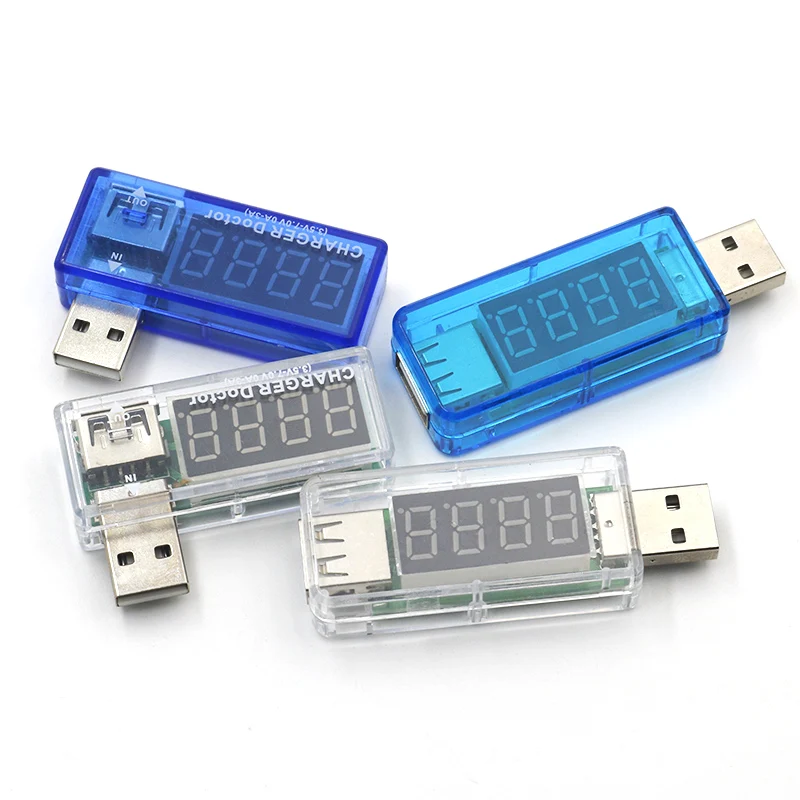 Цифровой USB-тестер напряжения измеритель и силы тока для мобильного телефона с