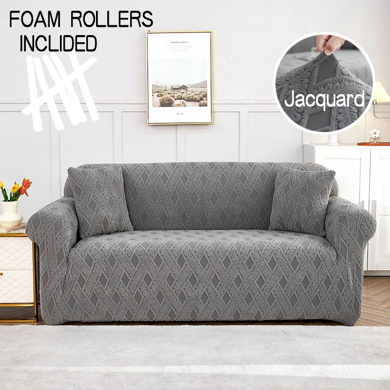 

Elastic Sofa Covers For Living Room L Shape Chaise Longue Jacquard Slipcover Home Hotel All-inclusive Couch Cover 1/2/3/4 Seater