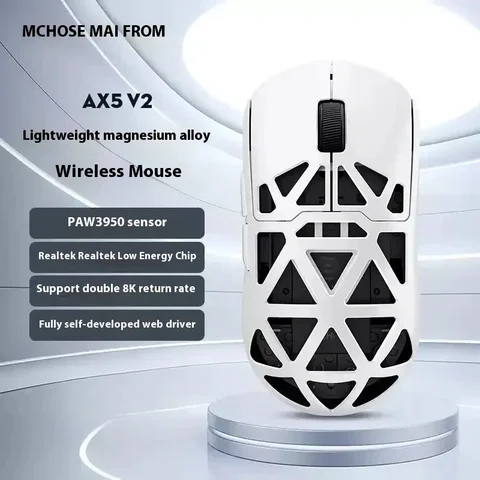 Mchose Ax5 V2 Беспроводная игровая мышь из магниевого сплава
