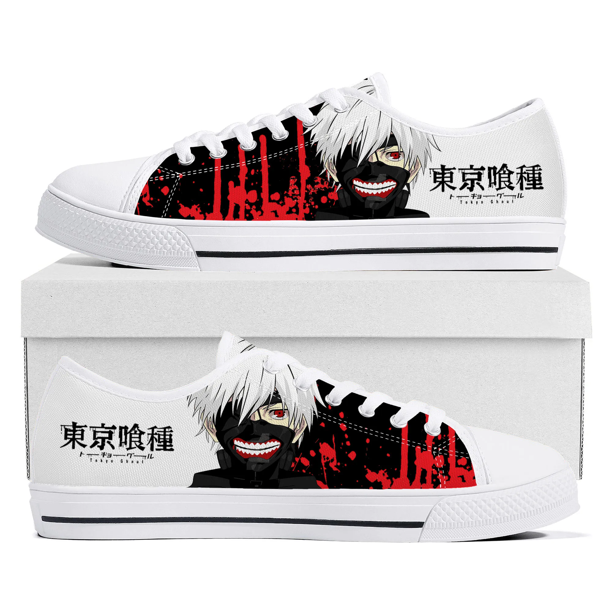 

Anime Ken Kaneki Tokyo Ghoul Low Top High Quality Shoes Mens Womens Teenager Canvas Sneaker Casual Couple Sneakers Custom Shoe