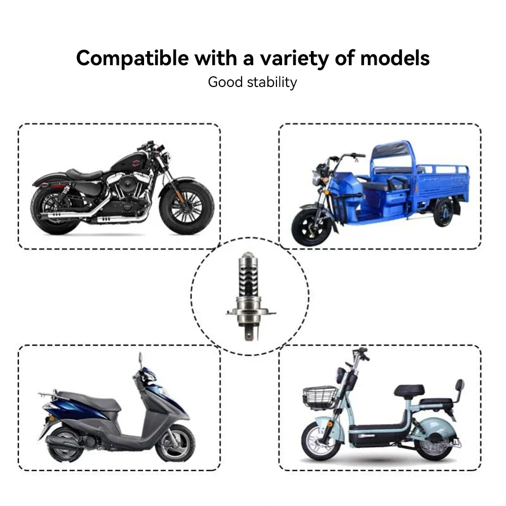 1 шт. H4 светодиодные двухцветные лампы для мотоциклетных фар BA20D S2 P15D H6 6000K Hi/Lo Beam 12