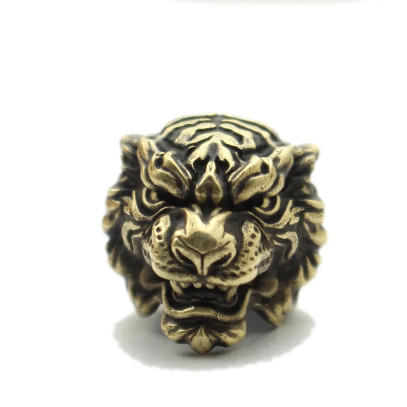 

Tiger Brass Rope Beads Vintage Animal Knife Beads DIY Paracord Bead