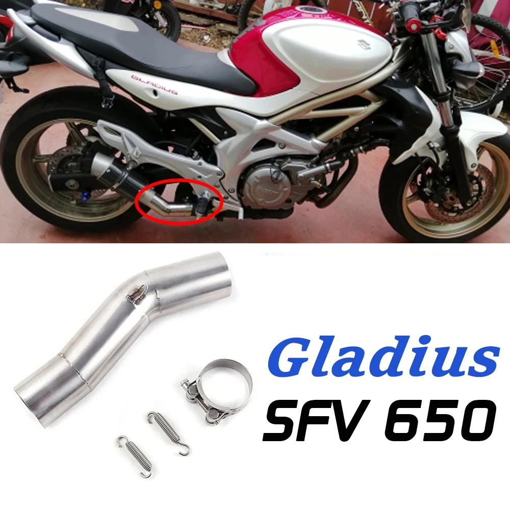 Модифицированный глушитель выхлопной трубы мотоцикла Suzuki SFV650 SFV 650 Gladius 2009-2015