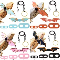 adjustable reptile training lead harness leash rope for amphibians lizard crested gecko chameleon guinea pig traction ferrets