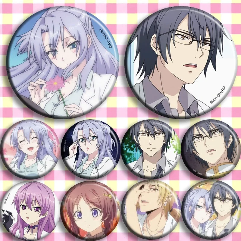 

Наука влюбилась, поэтому я попробовал доказать это, Himuro Ayame Yukimura Shinya значок, косплея, мультфильм DADGE брошь на кнопке игрушка