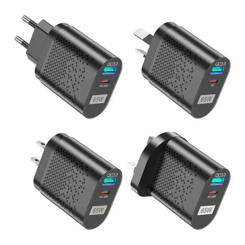 

European Specification Plugs Phone Adapter 65W GaN Charger Tablet Laptop Fast Charger Type C PD Quick Charger For IPhone