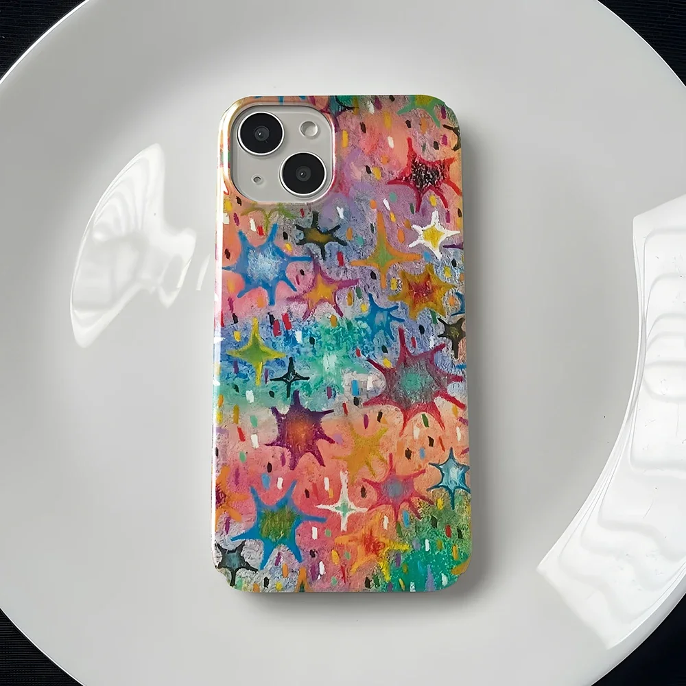 Фото Clmj Fantasy stars galaxy roaming Чехол для телефона для iPhone 16 15 14 13 12 11 Pro Max XS XR XSMax 6 7 8 Plus Глянцевый жесткий чехол из жесткого ПК HD №1