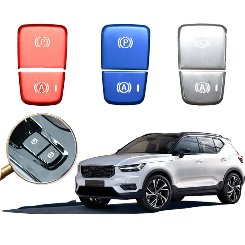 

For VOLVO XC40 Car Electronic Handbrake P Light Button Sequin Protector Trim Sticker Cover 2018-2020