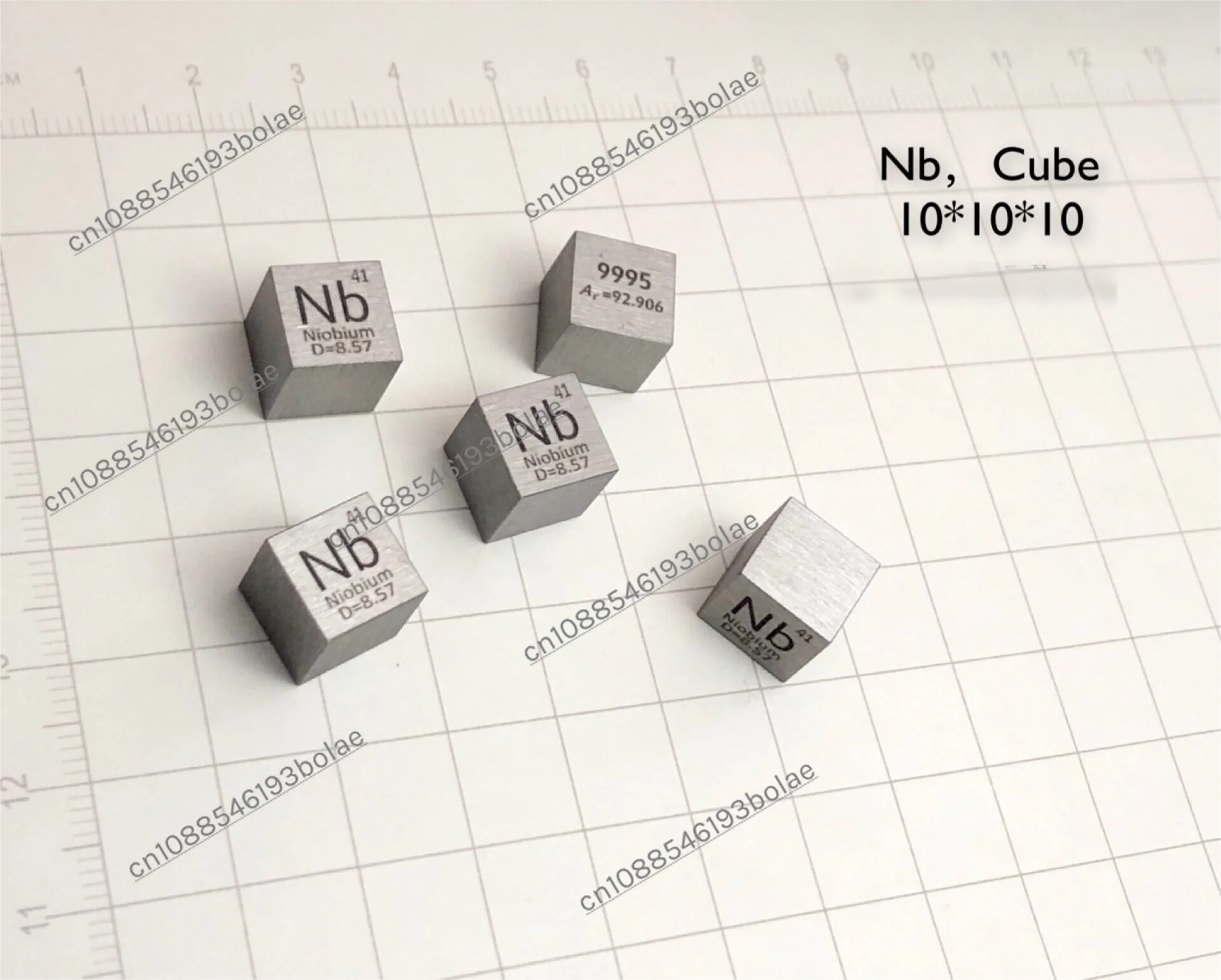 Ниобиевый кубический металл ниобиевый периодический фенотип Боковая Длина 10 мм