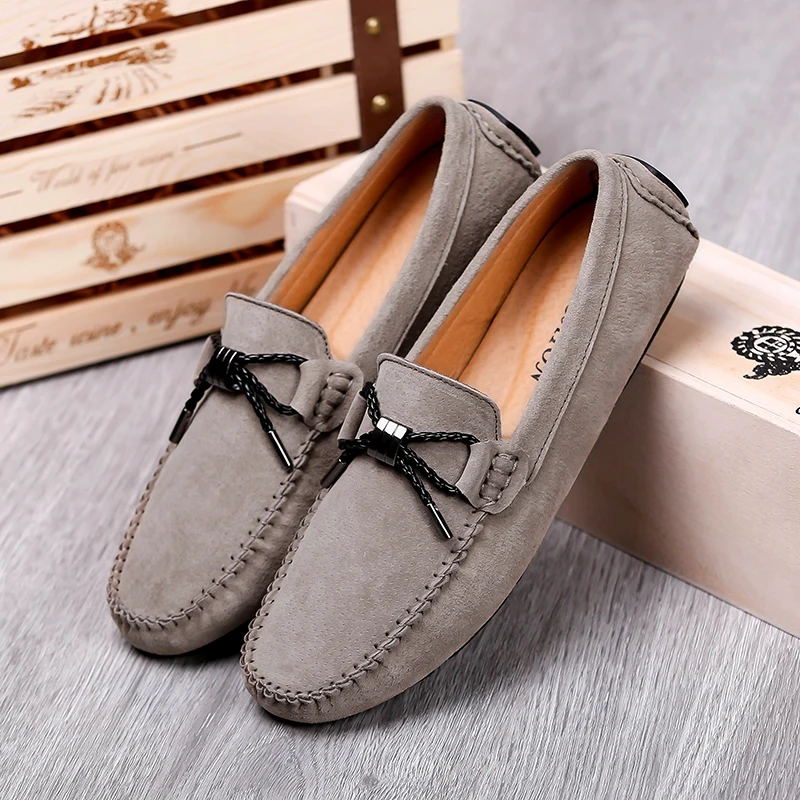 

Mens New Luxury Shoes Mens Suede Loafers Shoes Slip-on Business Dress Shoes Fashion Versatile Casual Shoes Non-slip Driving Shoe