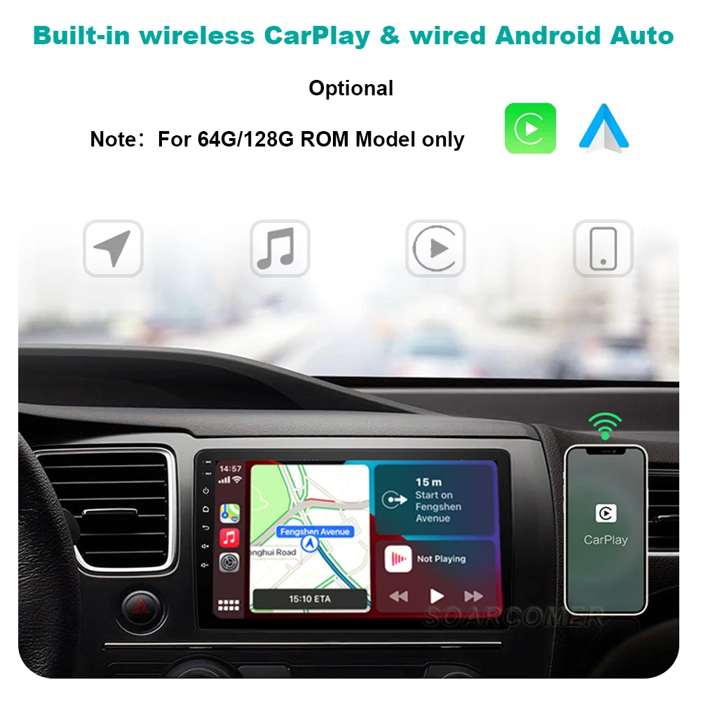 DPS IPS Автомобильный мультимедийный Android 12 для Honda Odyssey 5 RC 2013 - 2019 DTS 360 Панорамное