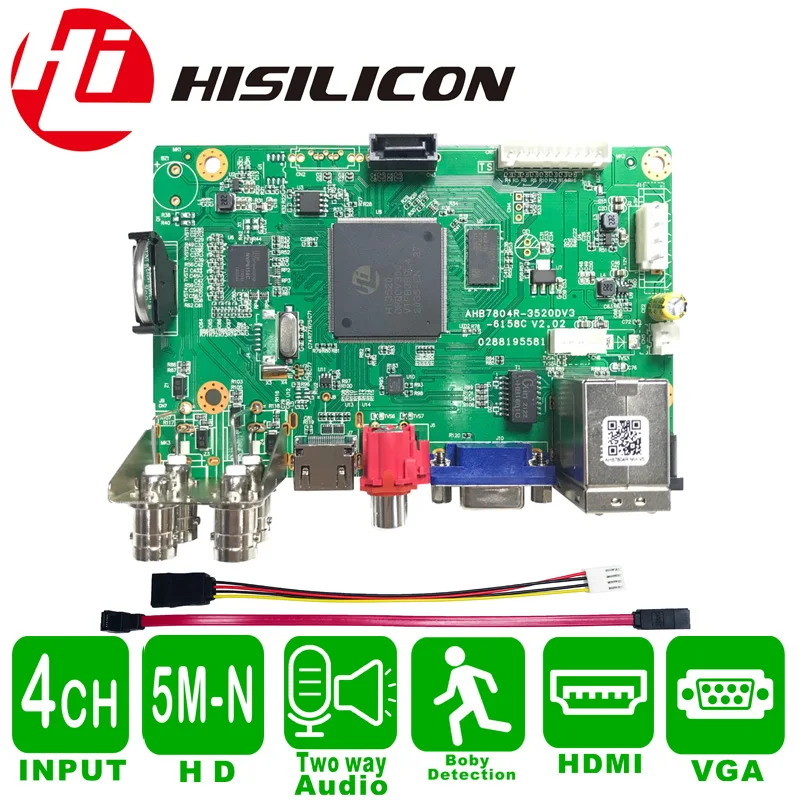 Xm оригинальный 5Mp 4Ch Dvr HiSilicon Hi3520Dv300 чипсет цифровой видеорегистратор плата 4