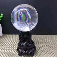 high quality natural 7 8cm 0 65kg rainbow clear white crystal quartz healing ball crystal sphere