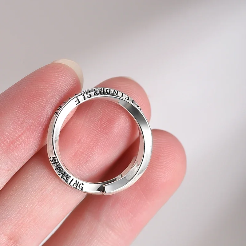 ZABRA 925 Серебряное кольцо Mobius парное для мужчин и женщин Корейская версия модная