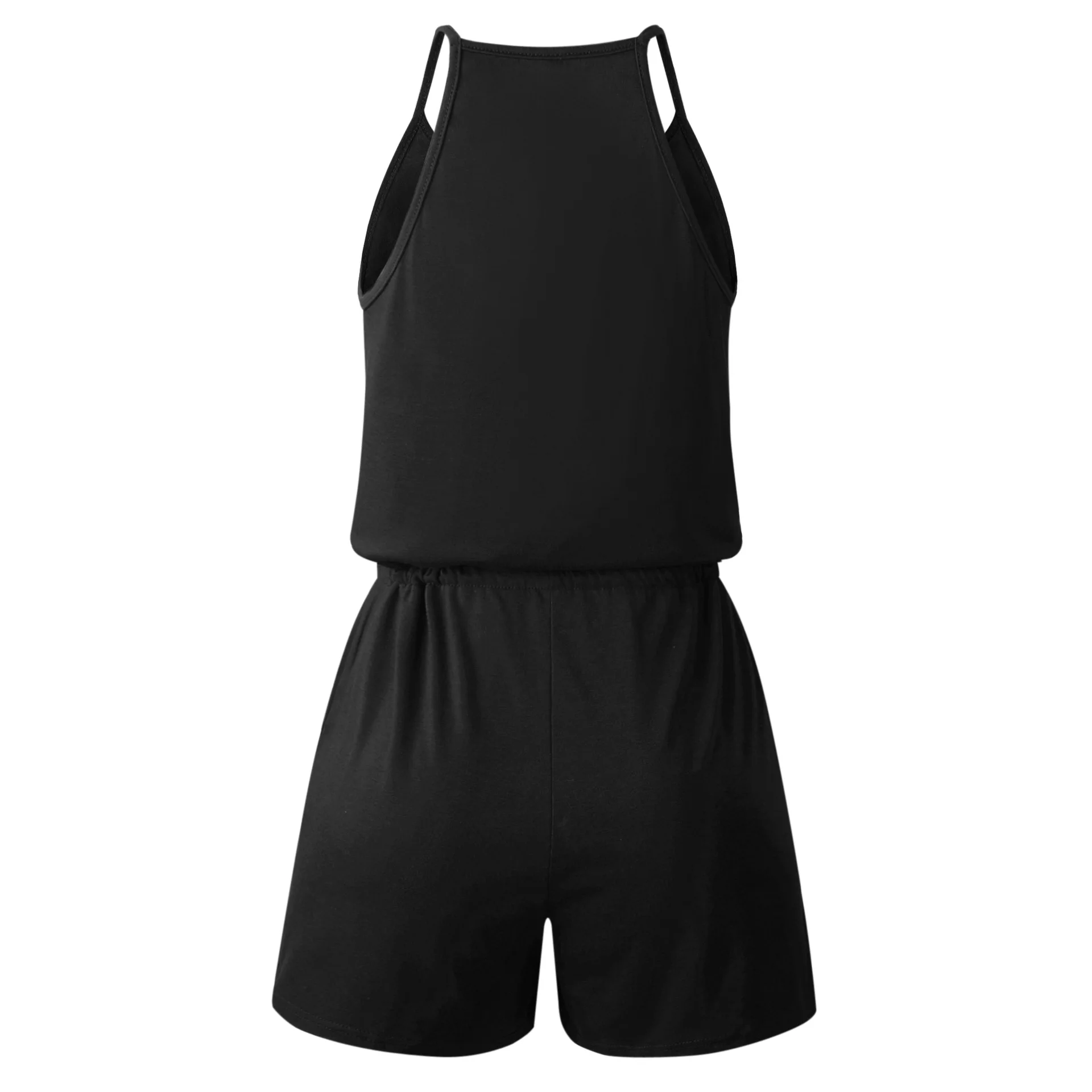 Jumpsuits Women Summer 2023 Summer Fashion Solid Color Camisole Undershirt Laced Casual Jumpsuit Female