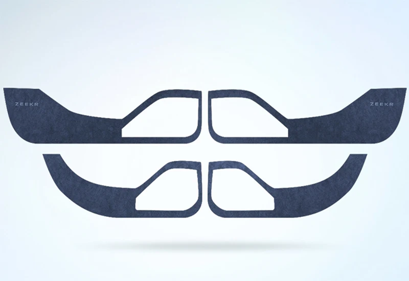 Для Zeekr 007 2024 замшевая дверь Противоударная накладка Защитная Наклейка для интерьера аксессуары