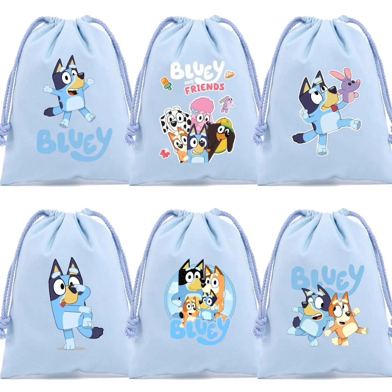 Новая сумка на шнурке Blueyi мультяшная Портативная для хранения милая фланелевая с