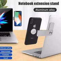 two in one magnetic mobile phone holder for iphone 12 12pro 13 phone stand aluminum alloy desktop laptop expansion phone holder