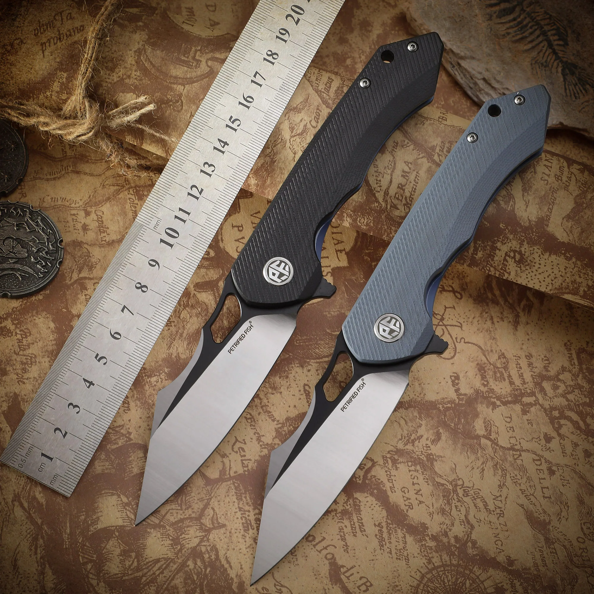 

Petrified fish PF919 EDC инструмент D2 стальное лезвие складной нож G10 рукоятка Кемпинг Охота Выживание карманные ножи