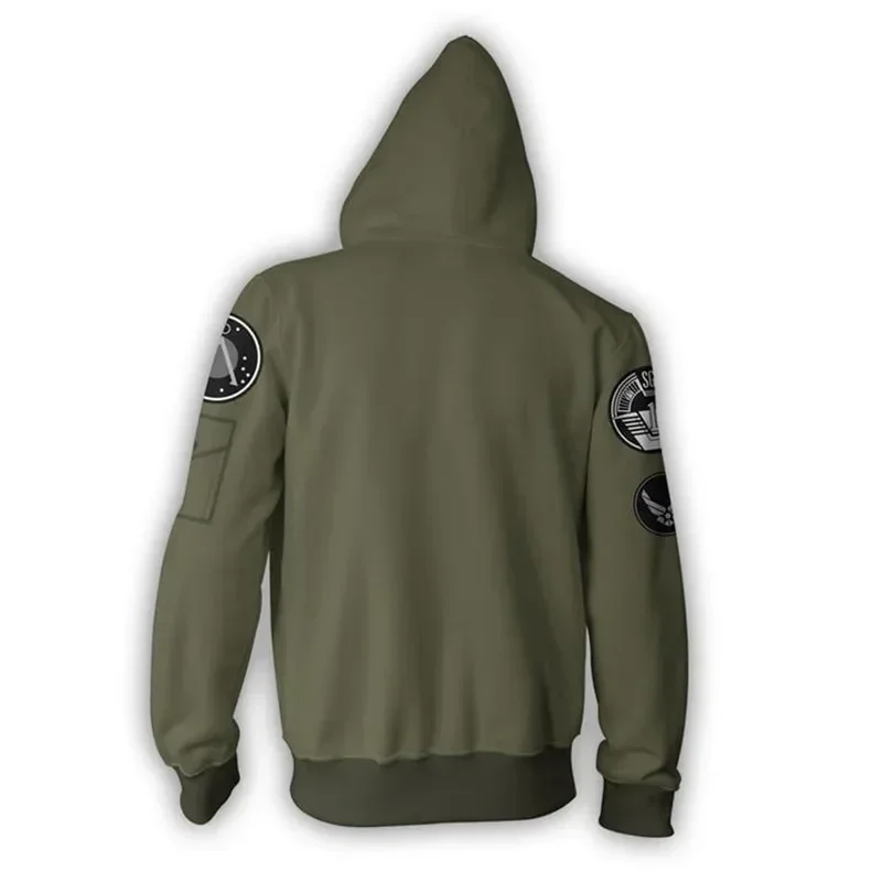 Coslan Stargate:SG-1 Costume SG-1: Explorer Unit Cosplay 2018 3D Print Sweatshirt Hooded Zipper Cartoon VogueHommes J