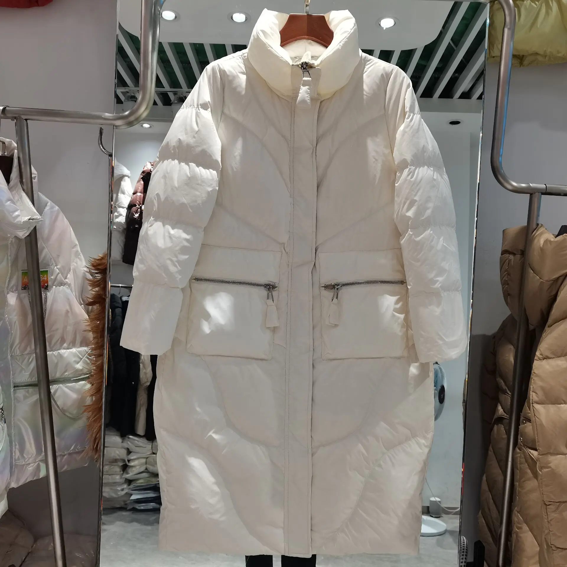 New Women Long Down Jacket Casual Style Autumn Winter Coats And Parkas Female Outwear