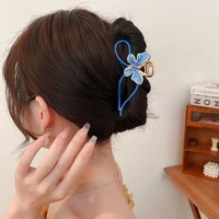 new japanese and korean style fashion butterfly hair clip women alloy shark clip dish hair claws ponytail claw clip headdress%ef%bc%81