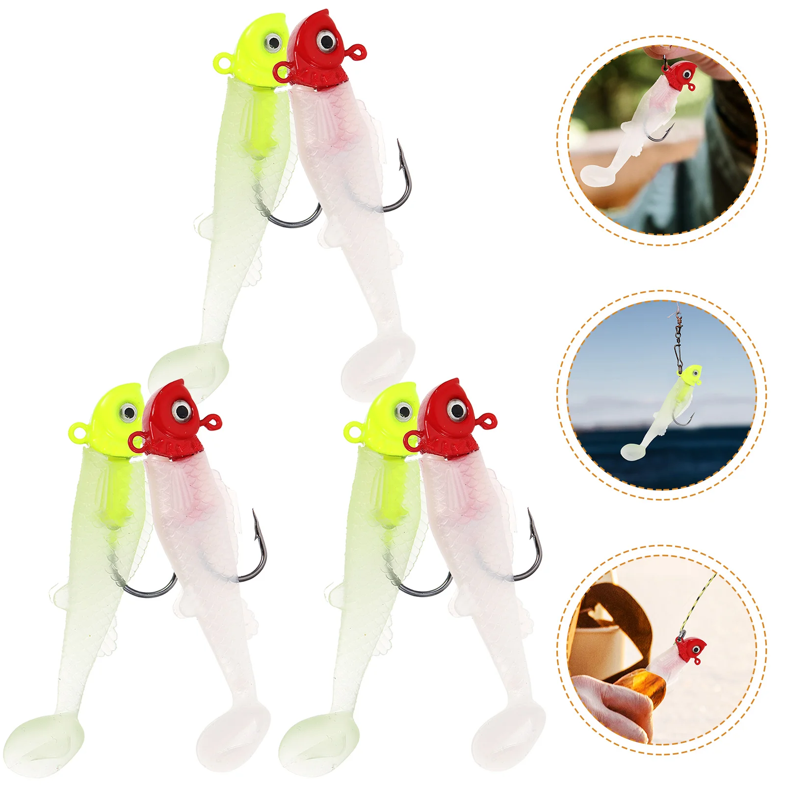 

6Pcs Portable Baits Reusable Equipment Baits Outdoor Supplies