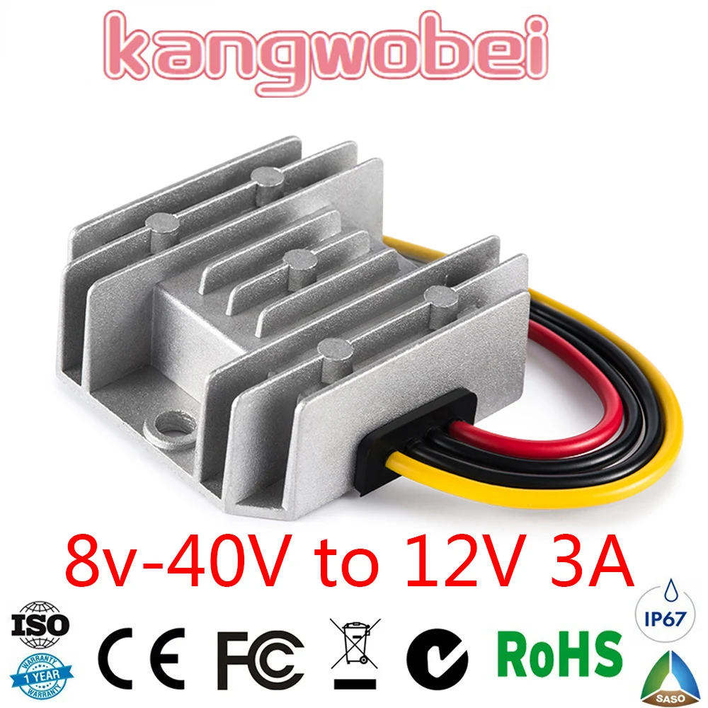 

Boost Buck Module 8-40V to 12V 3A Step Down / Up Voltage Stabilizer Reducer Regulator 36W DC-DC Converter for Car Solar