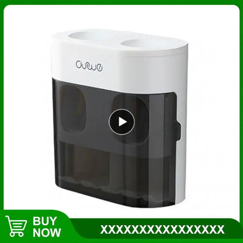 

Toothpaste Squeezer Punch-free Toothbrush Holder Toothbrush Squeezer Holder Rack Creative Toothpaste Dispenser Wall Mounted