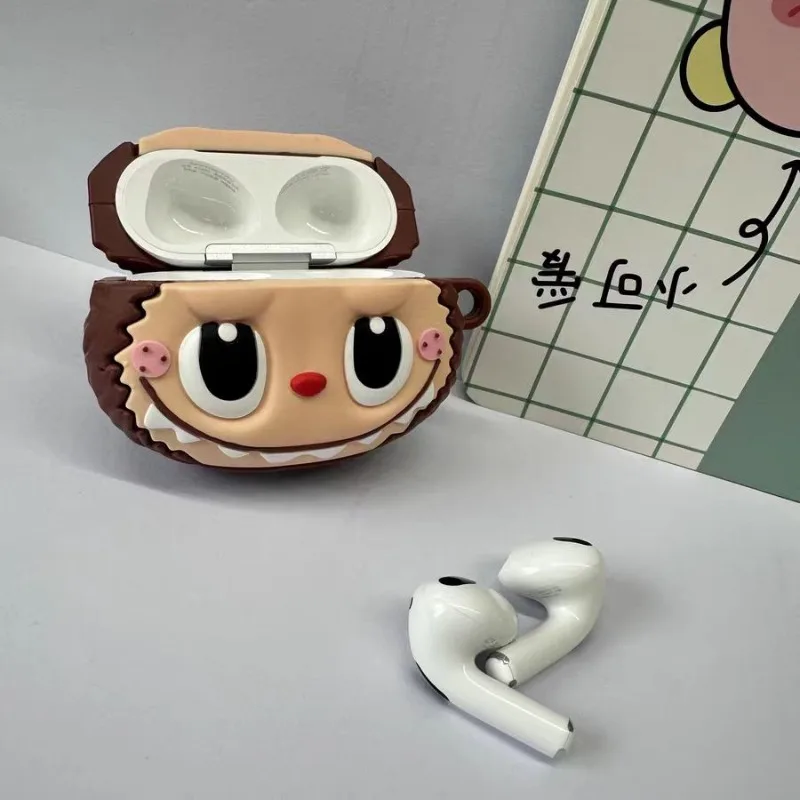 Для Apple AirPods 1 2 3 4 Pro чехол 3D Labubu милый мультяшный силиконовый защитный для