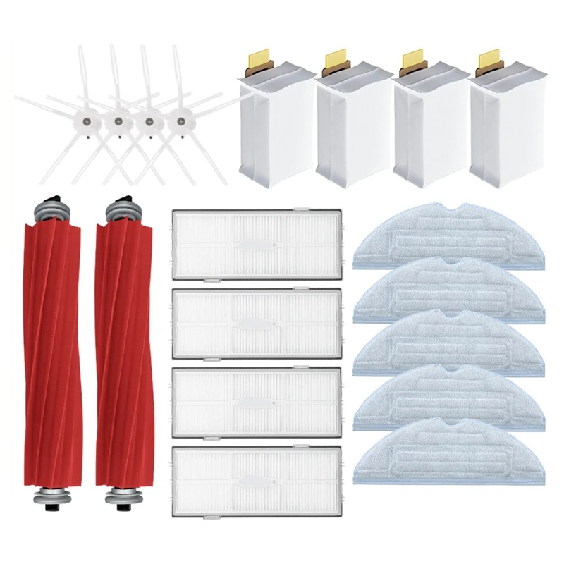 

For Xiaomi Roborock S7 S7max S7maxv T7S Plus Vacuum Cleaner Accessories Main Side Brush Mop Cloth HEPA Filter Dust Bags