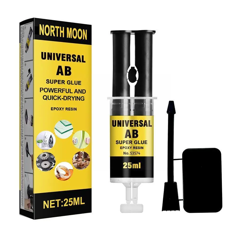 

25ml AB Strong Glue Epoxy Resin AB Glue Strong Adhesive Quick Repair For Glass Ceramics Plastic Metal Home Repair Super Glu W4G2