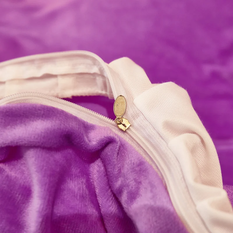 Кружевное однотонное двустороннее плюшевое молочно-бархатное пододеяльник Little