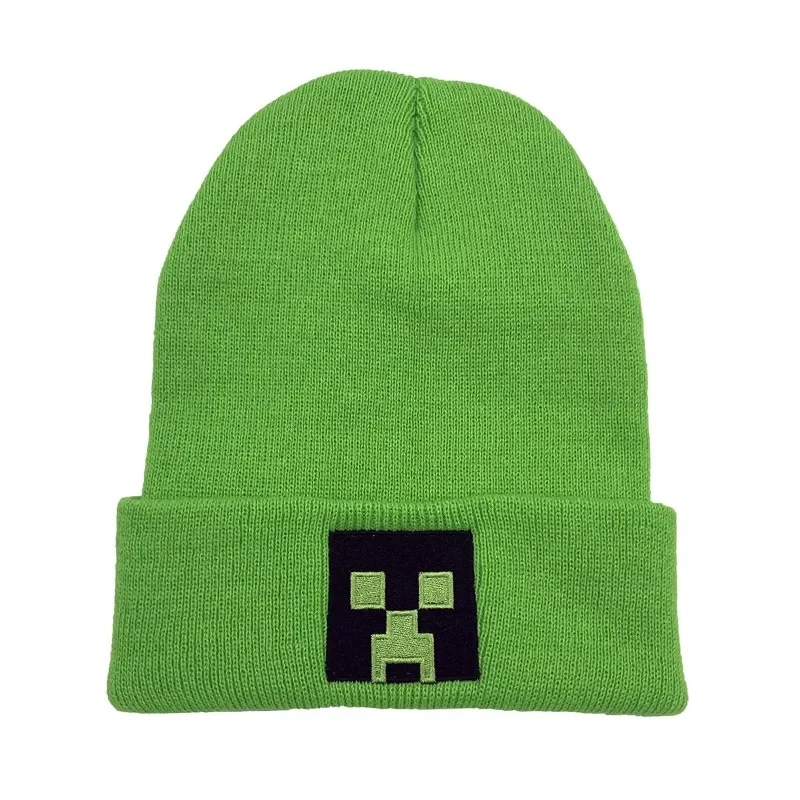 Майнкрафт шапочки Creeper вязаная шапка модная мужская и женская зимняя в стиле