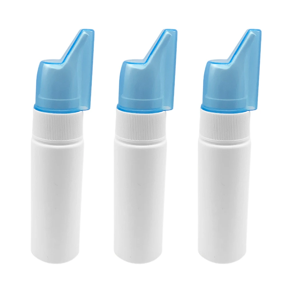 

3pcs Nasal Irrigator Nose Wash Cleaner Spray Water Bottle Fine Mist Atomizer Portable Liquid Empty Container Travel Refillable