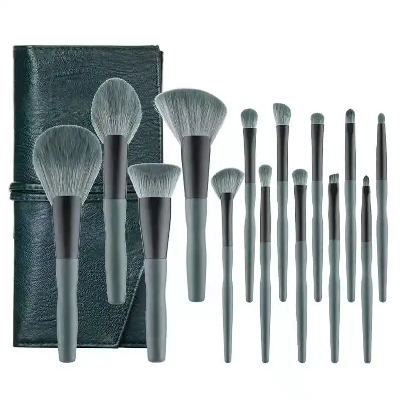

New 14 Banana Makeup Brush Set Cangzhou Soft Eyeshadow Brush Novice Full Set of Makeup Tools