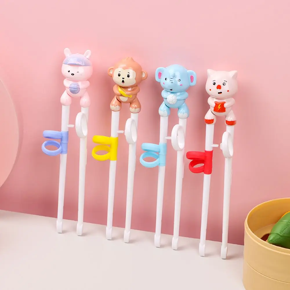 아기 학습 훈련 젓가락, 만화 동물 초보자 젓가락 식기, 어린이 식사 훈련 도우미 아기 도구, 1 쌍 아기 학습 훈련 젓가락, 만화 동물 초보자 젓가락 식기, 어린이 식사 훈련 도우미 아기 도구, 1 쌍