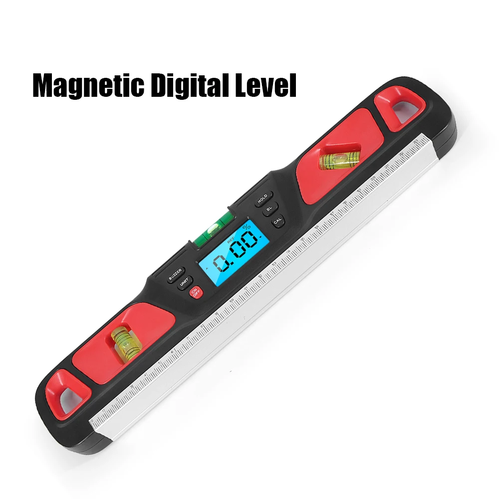

Level Protractor Degree Scale Horizontal Inclinometer Electric Spirit Angle Level Ruler Bubble Finder Digital 360