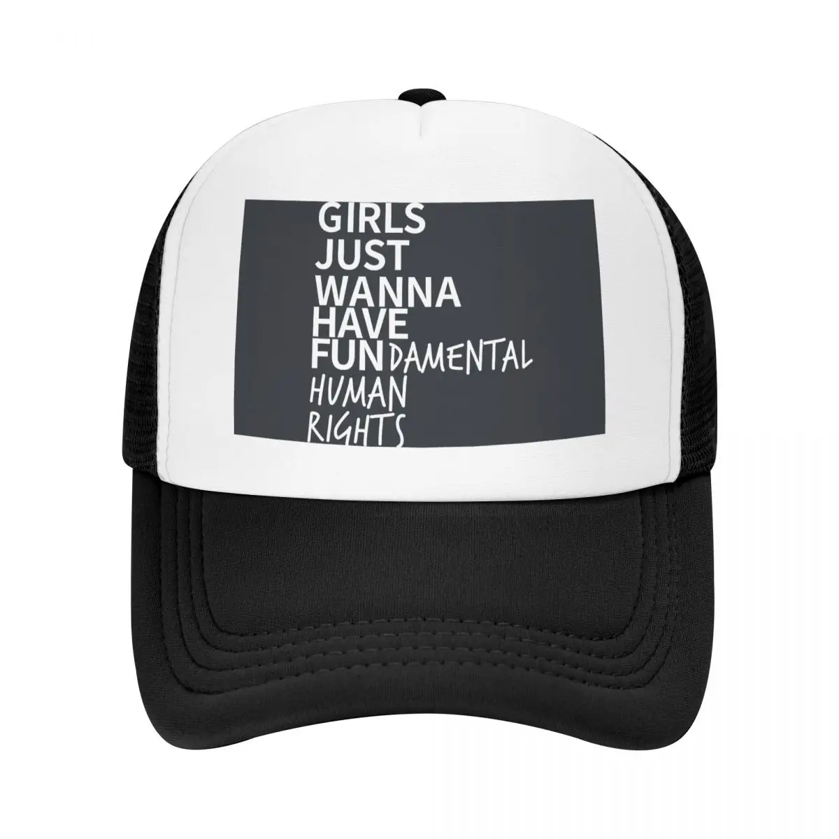 

Оригинальная Регулируемая сетчатая шляпа-тракер с надписью на тему прав человека для девушек и женщин