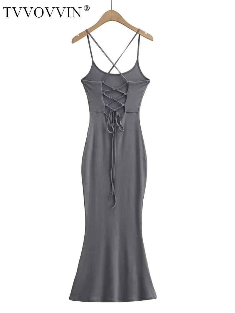 

Женская летняя юбка-годе, привлекательное облегающее длинное платье с открытой спиной на бретельках, обтягивающее платье с запахом на бедрах XFKJ