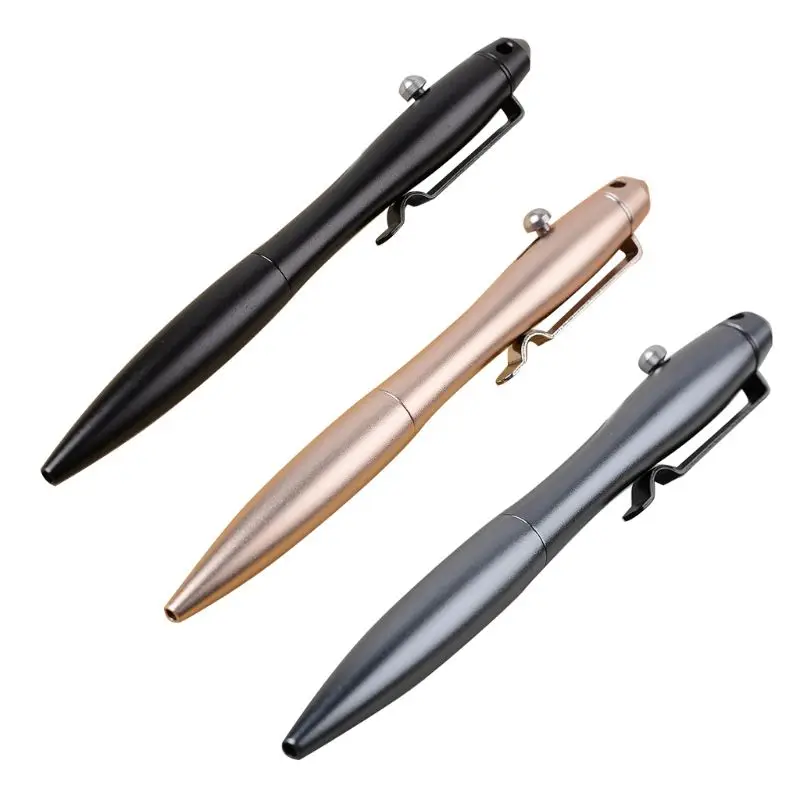 

G5AA Practical Solid Aluminum Alloy Gel Ink Pen Retro Bolt Action Writing Tool School Office Stationery Supply