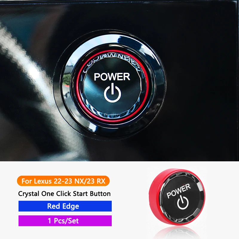 

Кристальная крышка кнопки запуска и остановки двигателя QHCP, наклейка на крышку зажигания для Lexus NX 22-23 RX 2023, аксессуары для интерьера