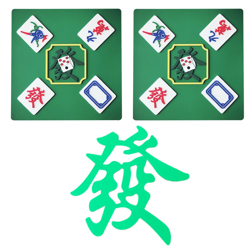 

3 Pcs Cake Decoration Mahjong Shape Decorations Baking Ornament Shaped Adorn Toppers Simulated Adorns Table
